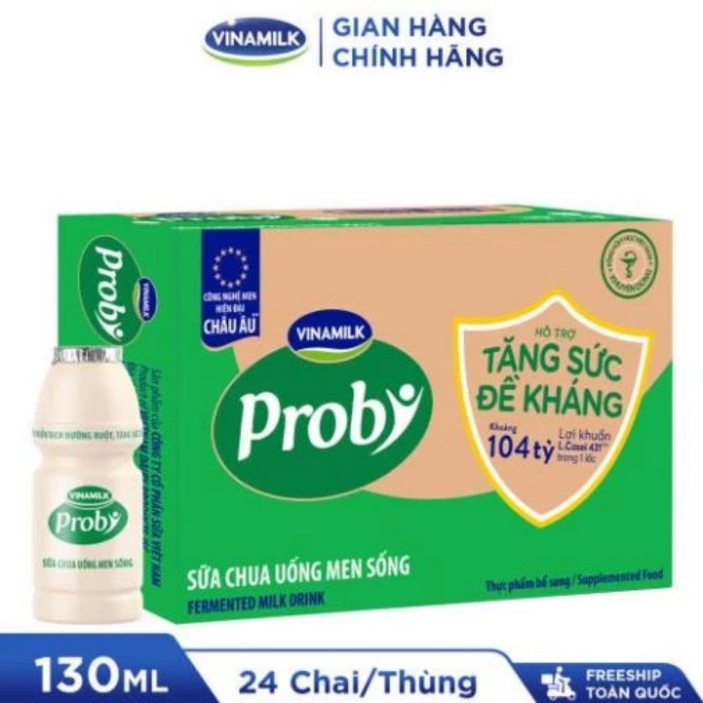 Thùng 24 Chai Sữa Chua Uống Probi CÓ ĐƯỜNG Chai 130ml