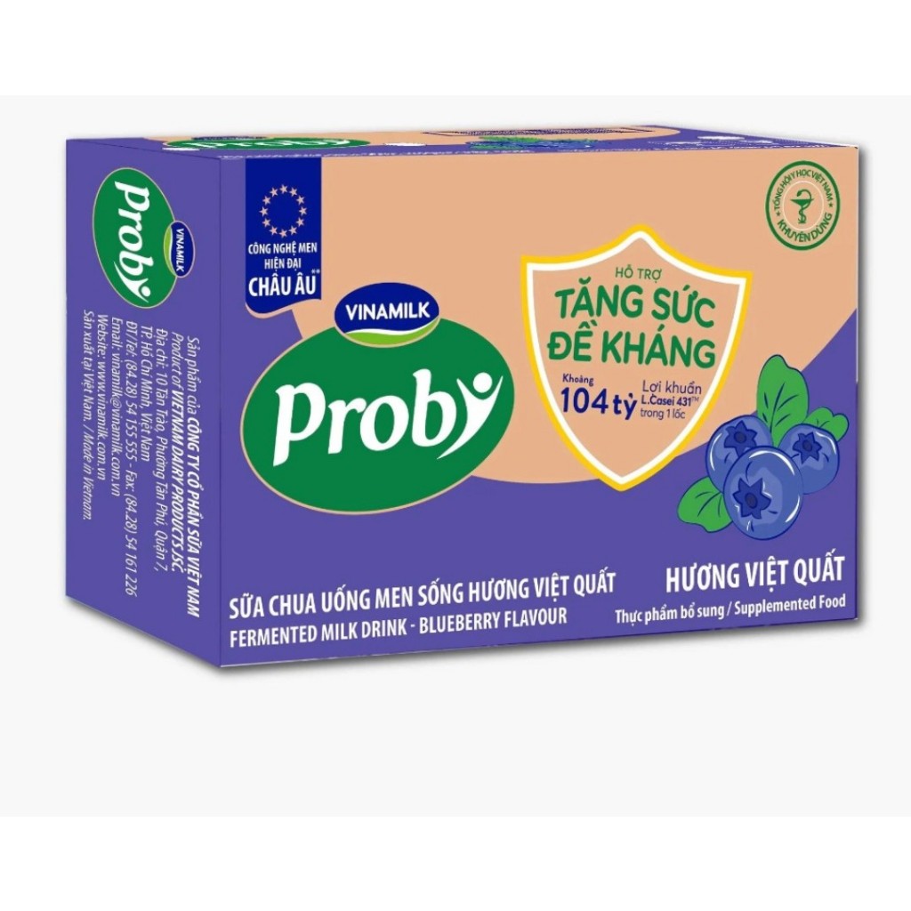 Thùng 24 Chai Sữa Chua Uống Probi Việt Quất Chai 130ml