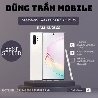 Điện thoại samsung note 10 plus bản MỸ máy đẹp nguyên zin 1 sim ram 12/256g