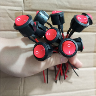 Công tắc On/Off hình tròn có dây. Công tắc bật tắt chế đồ điện ô tô xe máy.