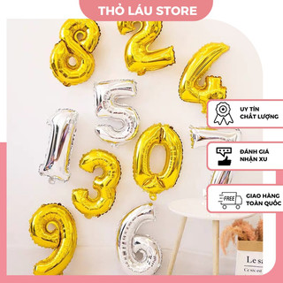 Bóng số trang trí sinh nhật size 80cm - bóng số tuổi size đại - bóng mạ chrome