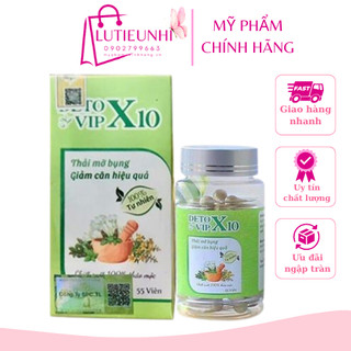 Giảm cân siết eo detox X10 vip Viên Uống Giảm Cân Giảm mỡ bụng hiệu quả giảm béo an toàn chính hãng
