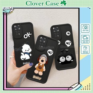 Clover Case - Ốp lưng Xiaomi redmi note 11 / 11 pro  / redmi 10 viền cao chống sốc bảo vệ camera gắn sticker hình nổi 3D