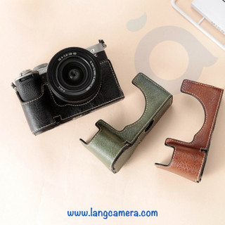 Bao da halfcase sony a7c2, a7cr - mẫu mới xịn, vân đẹp