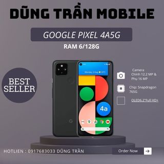 Điện thoại google pixel 4a5g quốc tế siêu camera 2 sim ram 6/128g