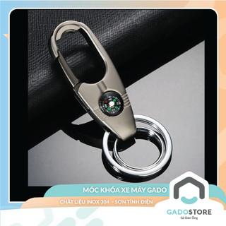 Moc khoa xe may GADO móc chìa khóa có chốt đeo lưng quần chất liệu inox cao cấp