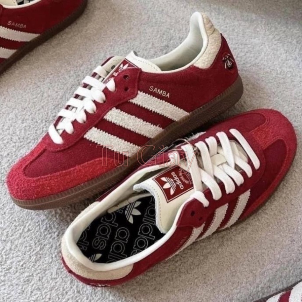 Giày Adidas Samba Classic White Nam Nữ, Giày Samba Bản Cao Cấp Trung Full Phụ Kiện