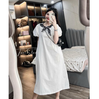 Váy thô tay boom nơ cổ sm