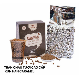 Trân Châu Đen, Caremel Kuhan Gói 3KG (hương caramel rất thơm không gắt, mềm dẻo vừa phải)