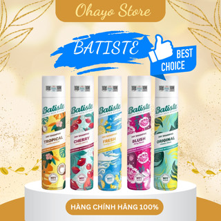   DATE 2028  Dầu Gội Khô Batiste Dry Shampoo 200ml Hết Ngứa Hết Bết Dính,Tóc Bồng Bềnh Tức Thì 