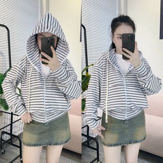 Áo khoác thun gân sọc new
