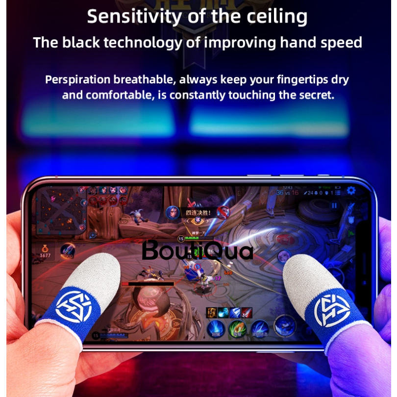 Bao Tay Chơi Game Sợi Bạc 24 Kim Cao Cấp, Găng Tay Chơi Game Sợi Carbon Co Giãn Chống Mồ Hôi