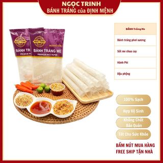 Bánh tráng me (5 Túi) loại ngon cao cấp bánh tráng phơi sương dẻo mềm bánh tráng Ngọc Trinh