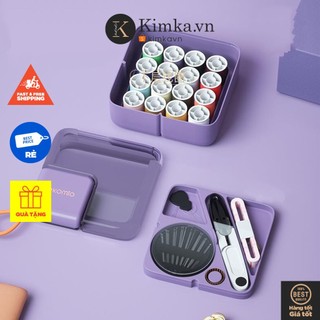 Bộ kim chỉ, set khâu thêu kèm kéo bấm