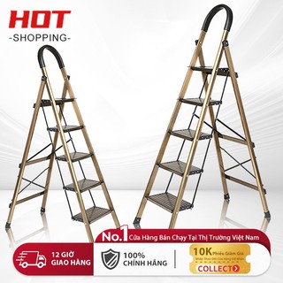 Thang gấp gọn domio thang nhôm gia đình có tay vịn h001-20