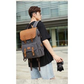 Balo máy ảnh chuyên dụng vải canvas.