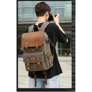 Balo máy ảnh chuyên dụng vải canvas.