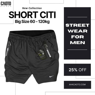 Quần short thun citi đen co giãn 4 chiều big size 60-120kg