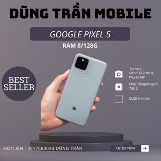 Điện thoại google pixel 5 5G siêu camera ram 8 bộ nhớ 128g quốc tế
