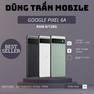 Điện thoại google pixel 6a máy đẹp nguyên zin bản quốc tế 2 sim ram 6/128g