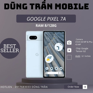 Điện thoại google pixel 7a lock máy đẹp nguyên zin 2 sim ram 8/128g
