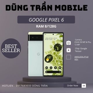 Điện Thoại Google Pixel 6 Ram 8/128Gb 2 Sim máy đẹp nguyên zin bản lock đẹp & quốc tế lưu ảnh nhẹ