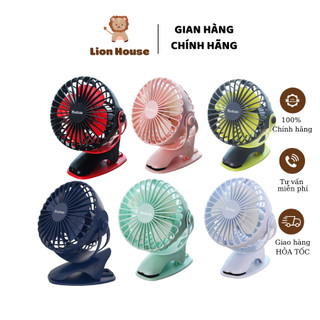 Quạt kẹp YOOBAO F04 xoay góc 360 độ, Quạt kẹp xe đẩy, để bàn pin sạc 6400mAh, chạy liên tục tới 32 tiếng