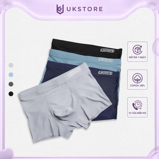Quần lót nam quần lót nam boxer cá sấu lụa băng kết hợp lớp lót thông hơi kháng khuẩn