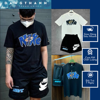 Bộ Quần Đùi Nam NICE  Phối Họa Tiết In Logo Ngực Quẩn Phối Vải Siêu Nét_ Bộ Thể Thao Nam Nữ Siêu Đẹp