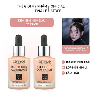 Kem Nền Kiềm Dầu Catrice HD Liquid Coverage Foundation 30ml Mỏng Nhẹ Che Phủ Tốt