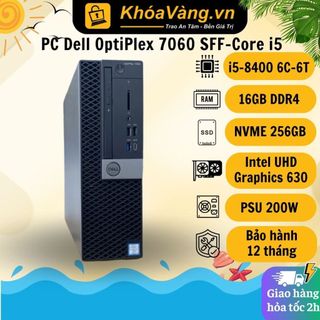 Bộ máy tính pc dell optiplex 7060 sff | core i5-8400 | 16gb ddr4 | 256gb ssd nvme | likenew - bảo hành 12 tháng