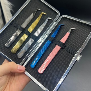 Nhíp volume pakistan caro phủ nhám nano (VÀNG) 12 mm_ dụng cụ nối mi_QUYÊN MI