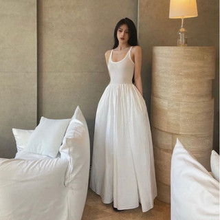 Đầm maxi trơn áo body váy dáng A , By MeiMei