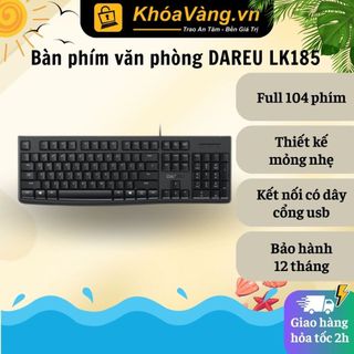 Bàn phím văn phòng dareu lk185 chính hãng - thiết kế mỏng nhẹ, full phím