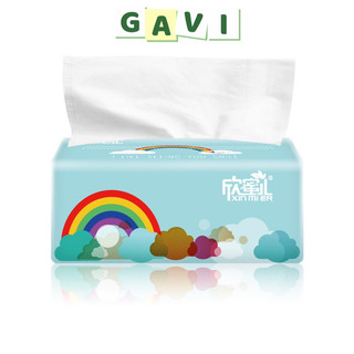 Giấy ăn cầu vòng con thỏ, khăn giấy ăn gấu trúc siêu dai 1 gói 300 tờ