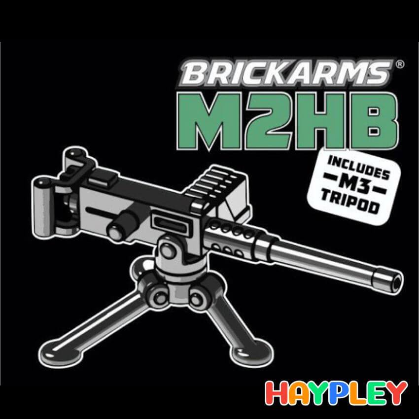 BrickArms Súng máy hạng nặng M2HB (kèm giá súng) cho nhân vật LEGO