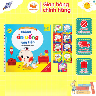 Sách - Bộ truyện tranh Ehon song ngữ Việt Anh tương tác lật mở, kỹ năng an toàn flip and flap 10 cuốn