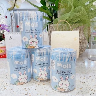 Gạc rơ lưỡi trẻ em molli đã tiệt trùng - hộp 30 que