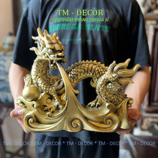  Kệ rượu vang trang trí linh vật Rồng may mắn tượng Rồng phong thủy TM - Decor 