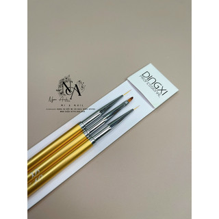 Set cọ râu kèm cọ hoa cúc set gồm 3 cây cọ của hãng Dingxi lông cọ mướt dễ vẽ đường mõng tôn nét vẽ lên móng tay và chân