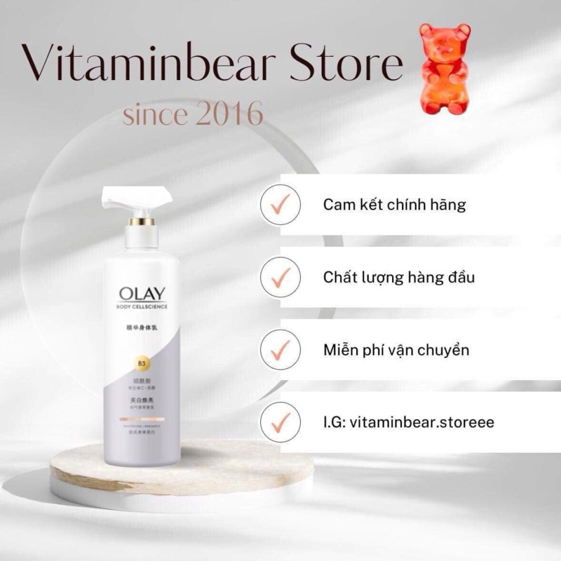 Dưỡng thể olay b3 bản xám cao cấp 250ml