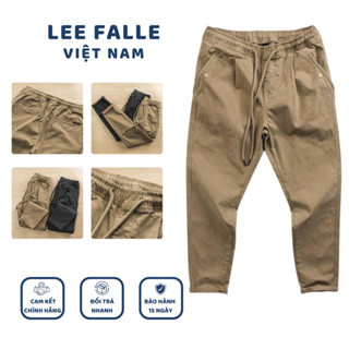 Quần Dài Kaki Nam Cạp Chun Lee FALLE Việt Nam Dáng Baggy , Mẫu Quần Kaki Dài Trẻ Trung Năng Động Chất Kaki Mềm Cao Cấp