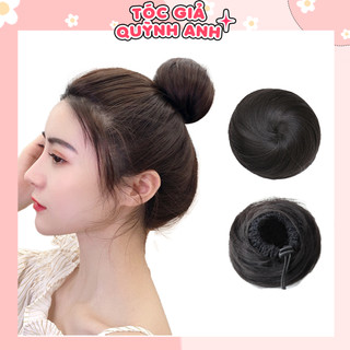  Tóc Giả Búi Củ Tỏi BU02 – Dáng Tròn Đẹp Tự Nhiên Dây Rút Tiện Lợi Dễ Dùng Mỗi Ngày 