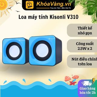 Loa máy tính Kisonli V310 2.0 - Thiết kế nhỏ gọn, Hàng chính hãng