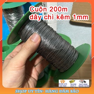 Cuộn 200m dây chì kẽm 1mm niêm phong, dây mềm, kẹp chì công tơ, hàng hóa, xe tải, cửa kho...