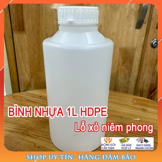 Bộ 03 cái bình nhựa HDPE 1 lít đựng xăng dầu, hóa chất có lỗ xỏ khoá niêm phong