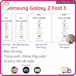 Dán PPF bóng, nhám cho Samsung Galaxy Z Fold 3 (ZFlod 3) màn hình, mặt lưng, full viền, bản lề