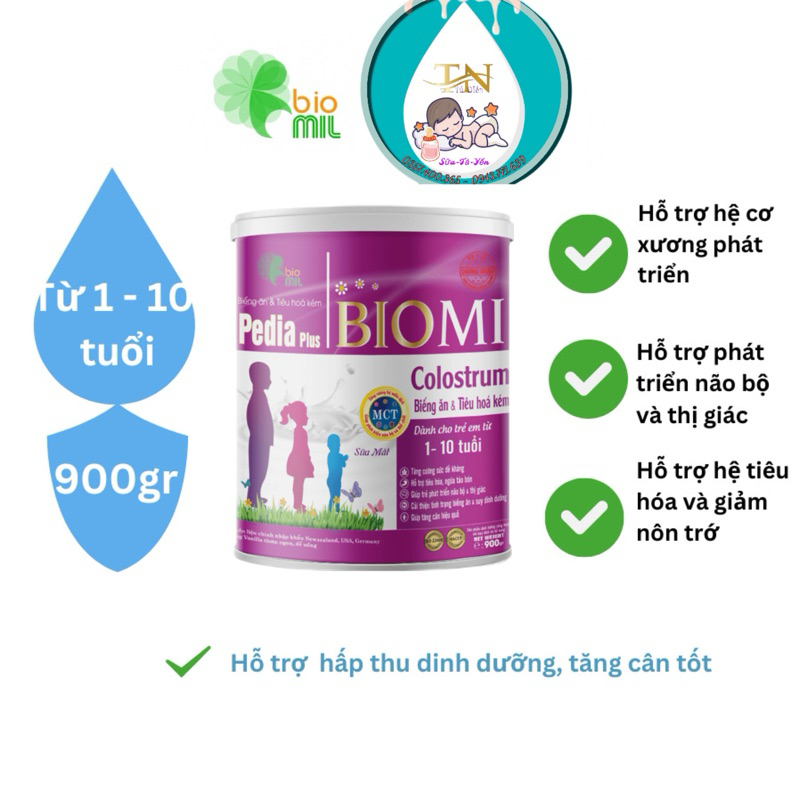 Sữa bột Biomi Pedia Plus  900g