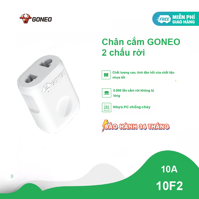 Chân Cắm 2 Chấu BULL/GONEO - 10F2 - Chính Hãng