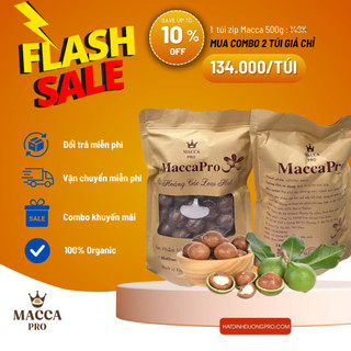 Hạt macca chẻ nứt, macca pro túi zip size đại 100 gram - 500 gram